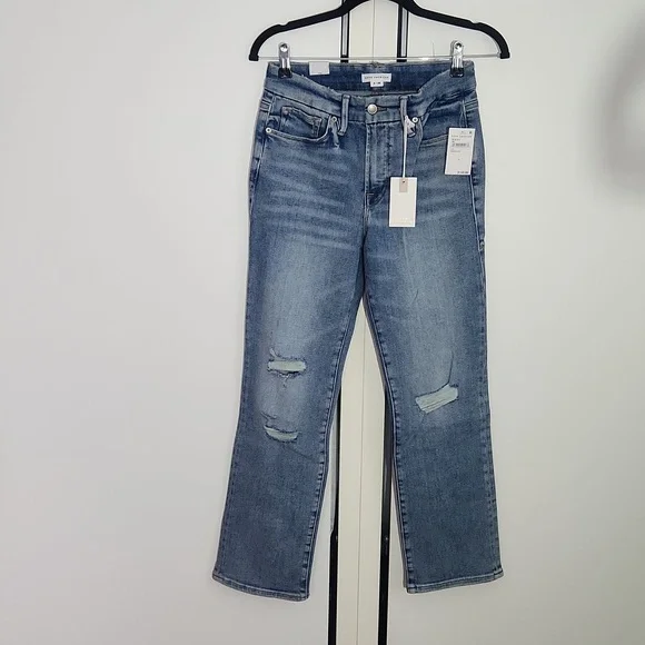 Good American Good Legs Straight Jeans in blue size 6 new with tag - Picture 7 of 17